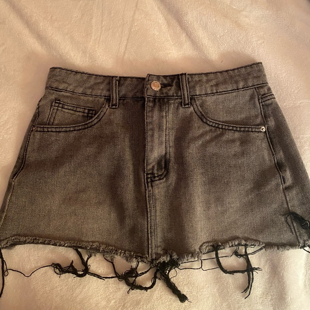 Black jean skirt